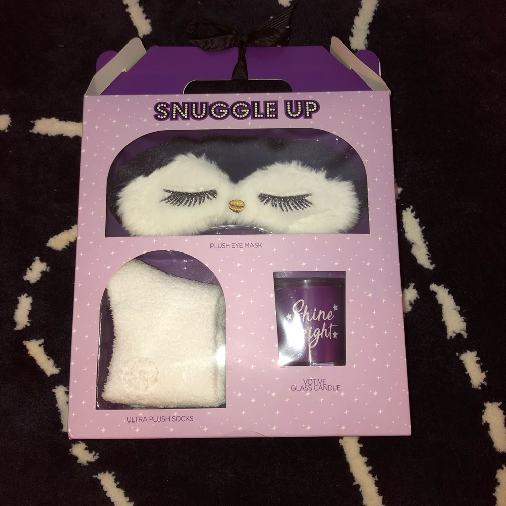 Penguin plush eye mask, plush socks&scented candle